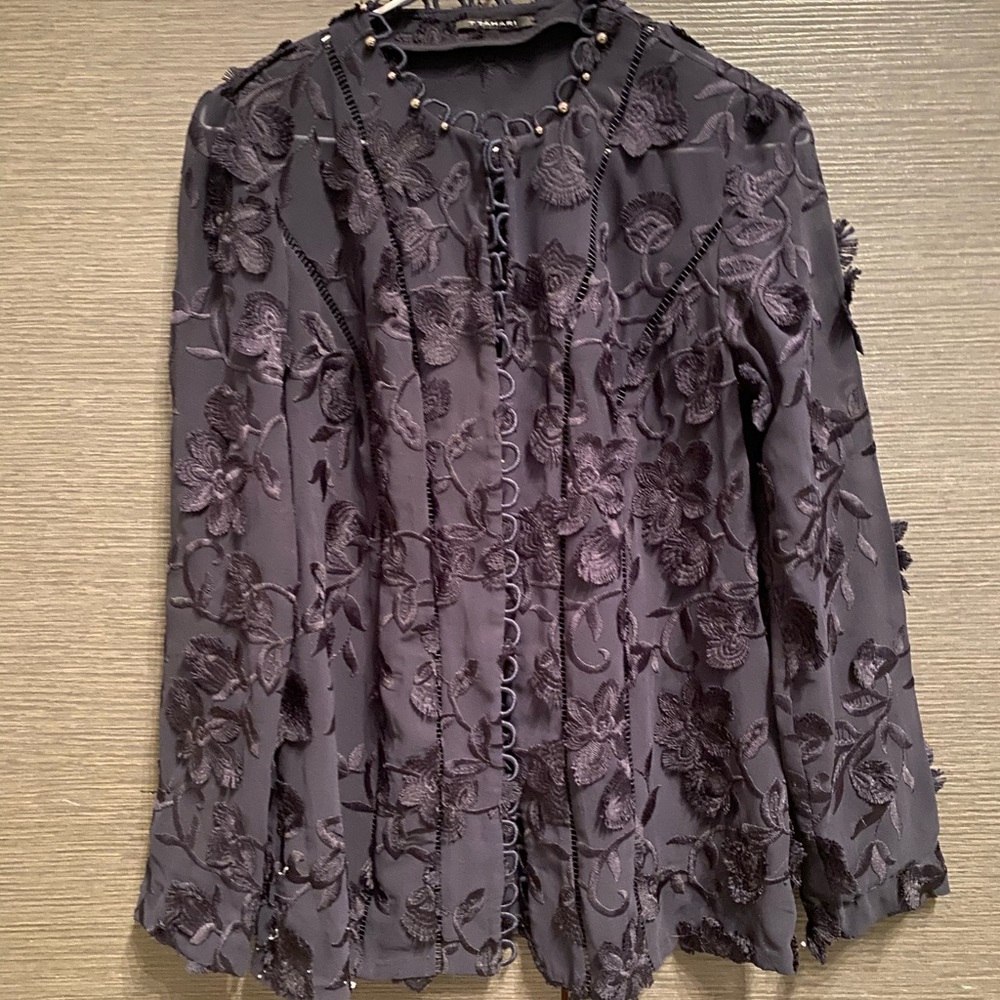 Navy Appliqué Top Jacket